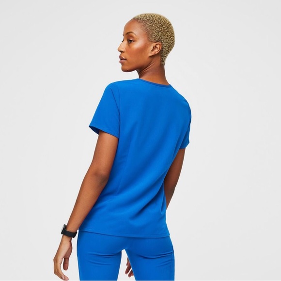 Figs Casma Scrub Top Royal Blue XS - Picture 2 of 4